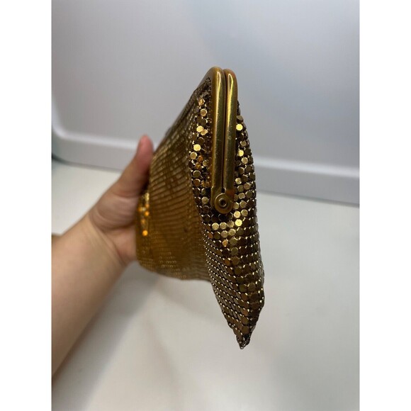 VTG MCM Gold Mesh Evening Wallet Purse W Germany - Picture 10 of 14